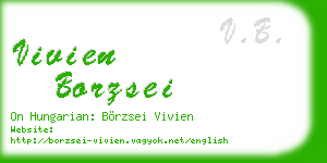 vivien borzsei business card